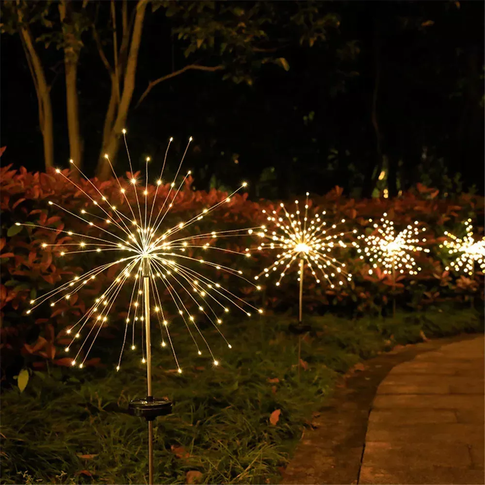 Fogos De Artifício Luz De Fadas Ao Ar Livre Decoração