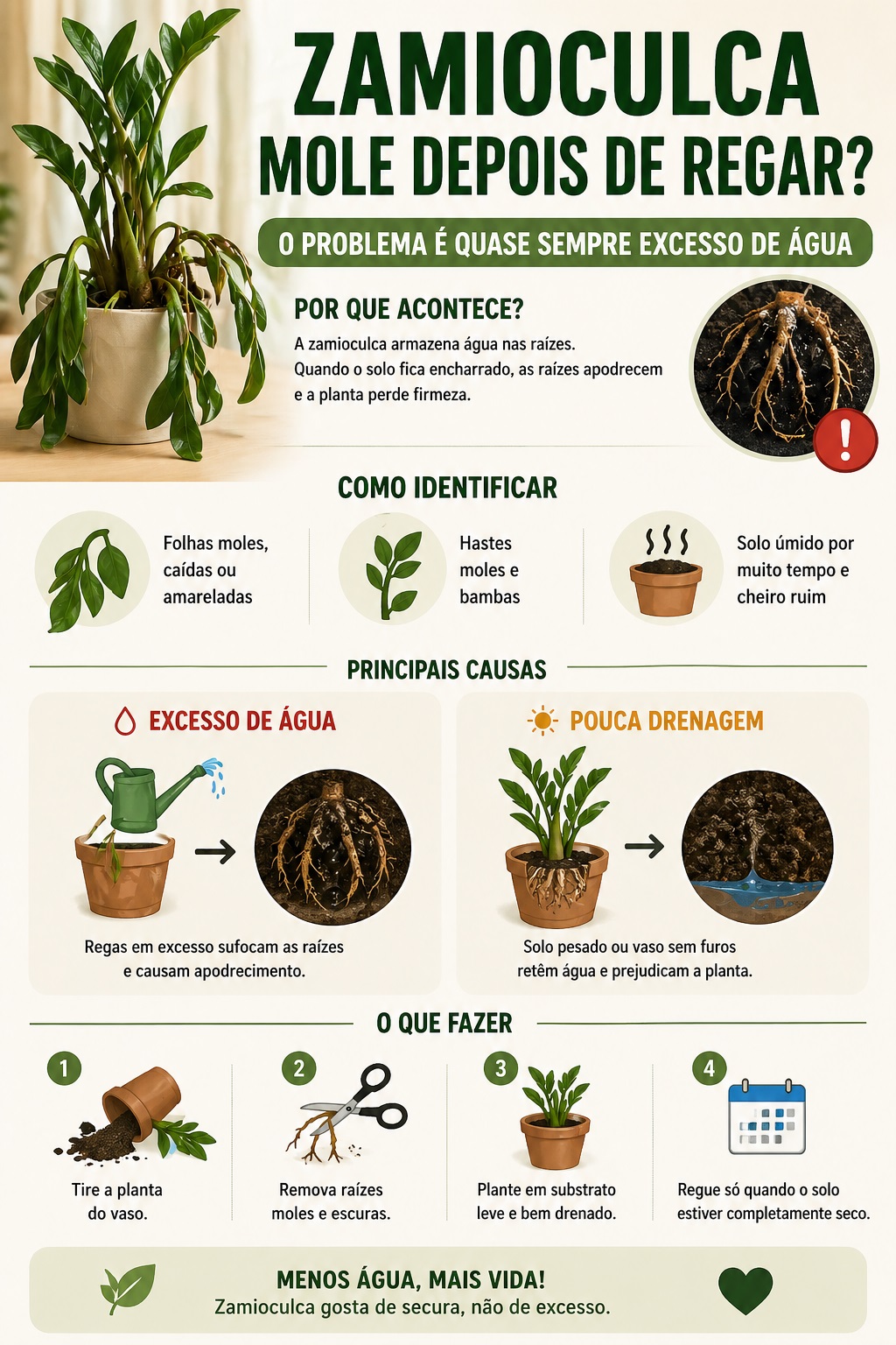 ZAMIOCULCA MOLE DEPOIS DE REGAR?